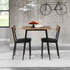Dining Table and Chairs with PU Leather Set Kitchen Breakfast Bar Furniture HT