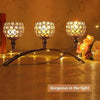 Silver 3 Arms Crystal Tea Light Candle Holders Centerpieces Table Candelabras UK