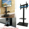 Swivel Floor TV Stand Mount With DVD Player Shelf Cantilever Bracket Space Save