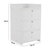 3 Drawers Bedside Table Bedroom Cabinet Storage Night Stand End Table White