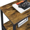 Vintage Console Table Industrial Hallway Table with 3 Shelves for Living Room