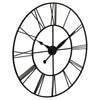60cm Large Metal Skeleton Indoor Garden Wall Clock Big Roman Numerals Open Face