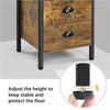 Nightstand BedSide Table with 2 Drawers and Open Shelf Wooden End Table for Home