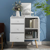 Industrial Kitchen Storage Buffet Cabinet Sideboard with 3 Drawers & Door Wooden