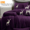 Teddy Bear Fleece Duvet Cover Set Pillow Case Throw Sherpa Thermal Warm Soft Bed