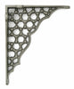 Pair 6" Small Cast Iron Honeycomb Shelf Brackets ornate antique style 15 x 12cm