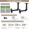 2X Pipe Shelf Brackets Industrial Rustic Wall Floating Shelves Support Tube Rack