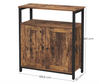 Industrial Storage Cabinet Vintage Side Door Cupboard Rustic Metal Console Table