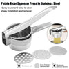 Stainless Steel Hand Held Potato Ricer Silver Masher Vegetable Juicer Puree UK