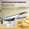 Stainless Steel Hand Held Potato Ricer Silver Masher Vegetable Juicer Puree UK
