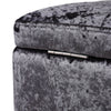 Storage Stool Trunk Pouffe Footstool Ottoman Bedroom Crushed Velvet Chest Chair