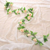 16Heads Artificial Faux Silk Flower Rose Leaf Garland Vine Home Party Decor 7Ft