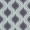 Wave Luna Textured Wallpaper Glitter Geo Geometric Ogee Paste The Wall