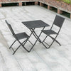 Folding Rattan Garden Bistro Set Outdoor Patio Furniture 2Chairs +1 Square Table
