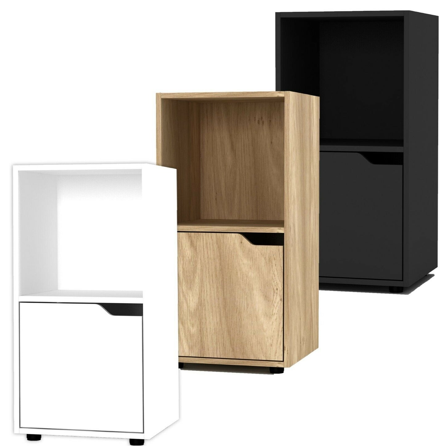2, 4, 8 Cube Bookcase Shelving Display Shelf Storage Unit Wooden Door Organiser