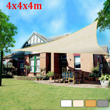 4X4X4M Outdoor Sun Shade Sail HDPE Patio Sunscreen Awning Garden 90% UV Block