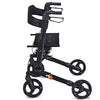 Folding Rollator Walker Aluminium Walking Mobility Aid Lightweight With 4 Wheels