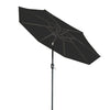2.7M Outdoor Garden Parasol Patio Sun Shade Round Umbrella Crank Canopy Black