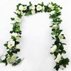 16Heads Artificial Faux Silk Flower Rose Leaf Garland Vine Home Party Decor 7Ft