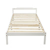 Single Bed Frame In White 3ft Solid Wooden Frame. Fits Single Mattress 190x90 cm