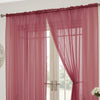 PAIR OF LUCY PLAIN SLOT TOP ROD POCKET VOILE READY MADE CURTAINS VIBRANT COLOURS
