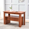 Wooden Dining Table and Chairs Set 2 Bench Kitchen Furniture Activity Desk Kid