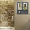 Bathroom Wall Cabinet Storage Mirror Cupboard with Shelf Mounted MDF Organizer