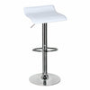 Set of 2 Breakfast Bar Stool with Chrome Footrest Base Swivel Gas Lift Elegant
