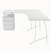 L-shaped Computer Desk Corner Table Drawers Workstation Home Office Furniture