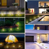 8PCS Solar Garden Ground Lights Floor Decking Patio Outdoor Lawn Lamp Waterproof