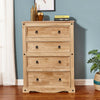 Corona Chest of Drawers Rustic 4 Drawer Mexican Solid Pine Waxed Bedroom Storage