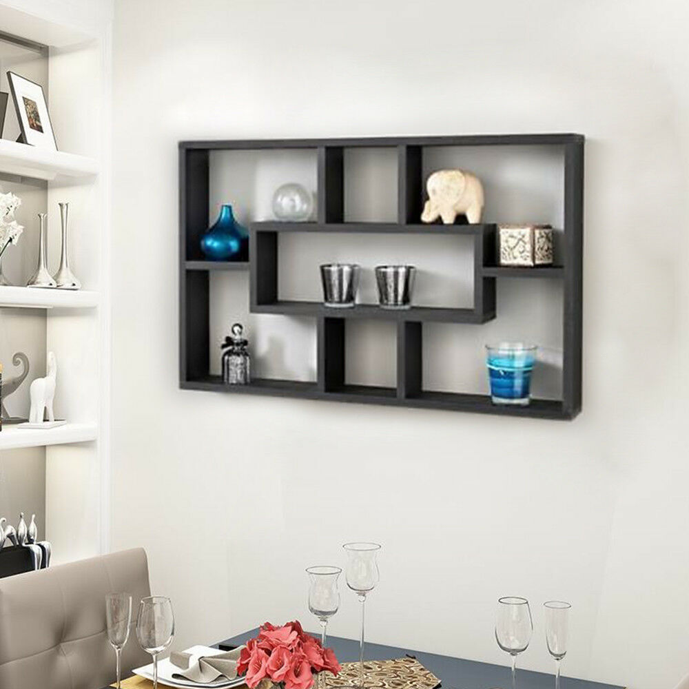 Stylish Space Saving Floating Wall Shelves Display Shelf Bookshelf Storage Unit