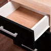 3 Drawer Black & Sonoma Oak Bedside Cabinet Table 3 Draw Chest Bedroom Furniture