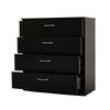 Modern Chest of Drawers 4 Drawer Cabinet Anti-Bowing Support Nightstand BLACK
