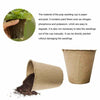 60Pcs Nursery Cup Plant Pot 8cm Round Pulp Peat Biodegradable Fibre Herb Pots