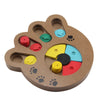 Pet Dog Wooden Game IQ Training Toy Interactive Food Dispensing Puzzle Plate UK
