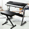 Adjustable Keyboard Stand & Stool X-frame Musical Instrument Seat Bench PU Chair