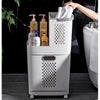 3 Compartment Laundry Trolley Clothes Sorter Storage Hamper Removable Baskets