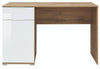 Modern Study Office Desk Storage Cupboard Drawer White Gloss Oak finish 120 Zele