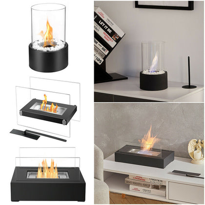 Bio Ethanol Fireplace Portable Camping Tabletop Fire Burner Bowl Pot In &Outdoor