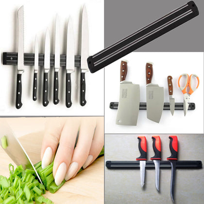 WALL MOUNTED KITCHEN MAGNETIC KNIFE HOLDER STRIP BAR RACK 55CM/38CM/33CM/20CM