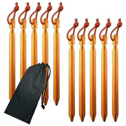 18cm Aluminium Alloy Outdoor Camping Trip Tent Pegs Ground Nail Stakes