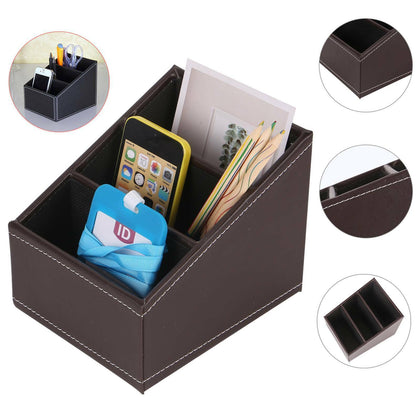 Trapezoid Desk Decor Remote Control Holder Storage Box Mobile Phone Shelf Racks