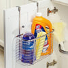 Over Door Hanging Basket Shower Toilet Chrome 1/2 Tier Organiser Kitchen Tidy