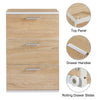 Modern Bedside Table Storage Nightstand Cabinet w/ 3 Drawers Bedroom Furniture