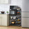 Mobile Kitchen Storage Cart w/ Wheels Dining Room Microwave Shelving Unit Rack