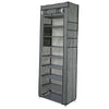 Shoe Rack 9 Tier Cabinet Storage Organiser Stand Shelf 27 Pairs Dustproof Grey