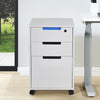 Mobile Filing Cabinet Printer Stand 3 Drawer Storage Unit File Drawer Lockable