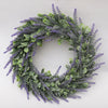 Artificial Lavender Flower Wreath Door Hanging Garland Wedding Home Spring Decor