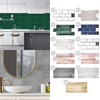 Aluminium Film Flat Tile Stickers Stick on Tiles Bathroom Kitchen Decor DIY